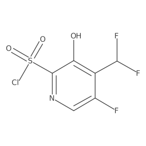 4-(Difluoromethyl)-5-fluoro-3-hydroxypyridine-2-sulfonyl chloride结构式