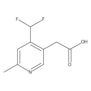 2-(4-(Difluoromethyl)-6-methylpyridin-3-yl)acetic acid结构式