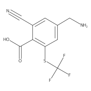 4-Aminomethyl-2-cyano-6-(trifluoromethylthio)benzoic acid结构式