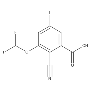 2-cyano-3-(difluoromethoxy)-5-iodo-benzoic acid结构式
