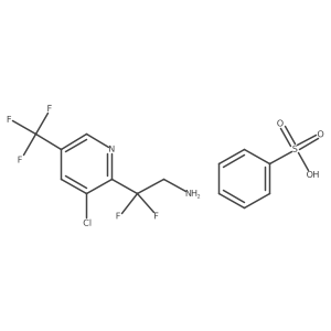 2-(3-chloro-5-(trifluoromethyl)pyridin-2-yl)-2,2-difluoroethanamine Benzenesulfonic Acid salt结构式