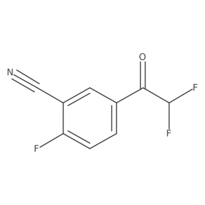 5-(2,2-Difluoroacetyl)-2-fluorobenzonitrile结构式