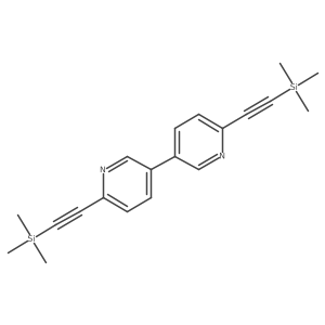 6,6'-Bis[2-(trimethylsilyl)ethynyl]-3,3'-bipyridine结构式