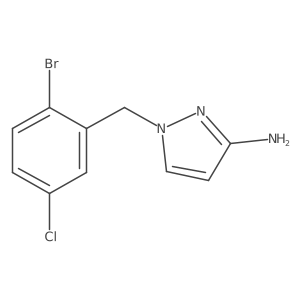 1-[(2-bromo-5-chlorophenyl)methyl]-1H-pyrazol-3-amine结构式