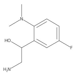 2-Amino-1-[2-(dimethylamino)-5-fluorophenyl]ethan-1-ol结构式