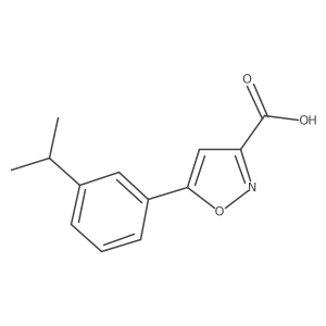 5-[3-(Propan-2-yl)phenyl]-1,2-oxazole-3-carboxylic acid结构式