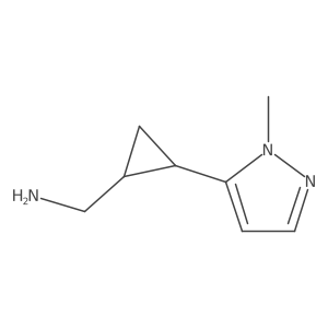 rac-[(1R,2R)-2-(1-methyl-1H-pyrazol-5-yl)cyclopropyl]methanamine Structure