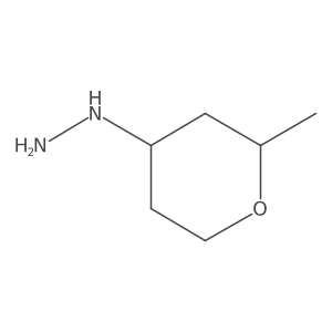 ((2R,4S)-2-Methyltetrahydro-2H-pyran-4-yl)hydrazine Structure