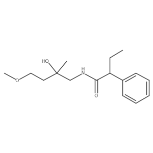 N-(2-Hydroxy-4-methoxy-2-methylbutyl)-2-phenylbutanamide结构式