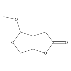 (3aR,4R,6aS)-4-Methoxytetrahydrofuro[3,4-b]furan-2(3H)-one Structure