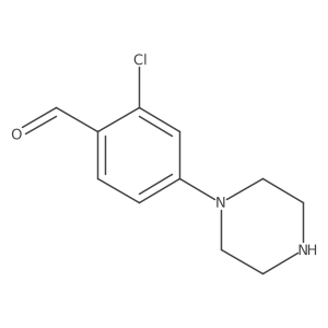 2-Chloro-4-(1-piperazinyl)benzaldehyde结构式