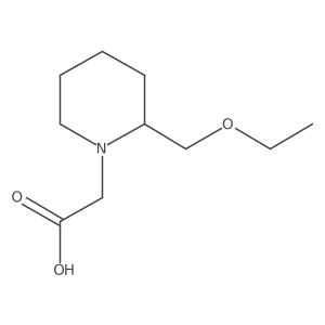 2-(2-(Ethoxymethyl)piperidin-1-yl)acetic acid结构式