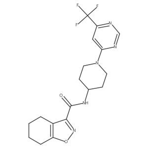 N-(1-(6-(trifluoromethyl)pyrimidin-4-yl)piperidin-4-yl)-4,5,6,7-tetrahydrobenzo[d]isoxazole-3-carboxamide Structure