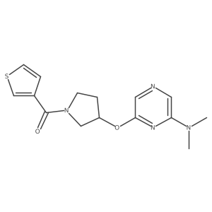 (3-((6-(Dimethylamino)pyrazin-2-yl)oxy)pyrrolidin-1-yl)(thiophen-3-yl)methanone Structure