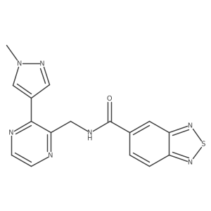 N-((3-(1-methyl-1H-pyrazol-4-yl)pyrazin-2-yl)methyl)benzo[c][1,2,5]thiadiazole-5-carboxamide结构式