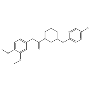 3-((5-bromopyrimidin-2-yl)oxy)-N-(3,4-dimethoxyphenyl)piperidine-1-carboxamide Structure