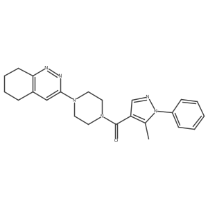 (5-methyl-1-phenyl-1H-pyrazol-4-yl)(4-(5,6,7,8-tetrahydrocinnolin-3-yl)piperazin-1-yl)methanone Structure