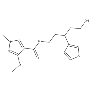 N-(5-hydroxy-3-(thiophen-3-yl)pentyl)-3-methoxy-1-methyl-1H-pyrazole-4-carboxamide Structure