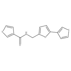 N-((5-(thiophen-3-yl)furan-2-yl)methyl)thiophene-3-carboxamide结构式