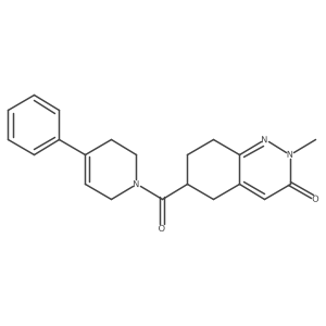 2-methyl-6-(4-phenyl-1,2,3,6-tetrahydropyridine-1-carbonyl)-5,6,7,8-tetrahydrocinnolin-3(2H)-one结构式
