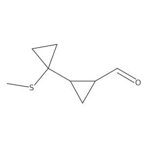 2-[1-(Methylsulfanyl)cyclopropyl]cyclopropane-1-carbaldehyde Structure