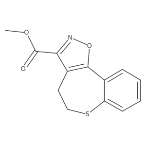 Methyl 4,5-dihydrobenzo[6,7]thiepino[4,5-d]isoxazole-3-carboxylate结构式