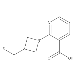 2-(3-(Fluoromethyl)azetidin-1-yl)nicotinic acid结构式