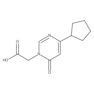 2-(4-cyclopentyl-6-oxopyrimidin-1(6H)-yl)acetic acid Structure