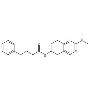 2-(benzylsulfanyl)-N-[2-(dimethylamino)-5,6,7,8-tetrahydroquinazolin-6-yl]acetamide结构式