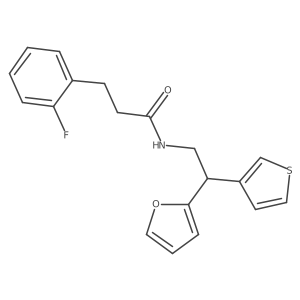 3-(2-fluorophenyl)-N-[2-(furan-2-yl)-2-(thiophen-3-yl)ethyl]propanamide Structure