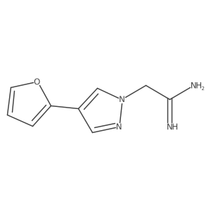 2-(4-(furan-2-yl)-1H-pyrazol-1-yl)acetimidamide Structure