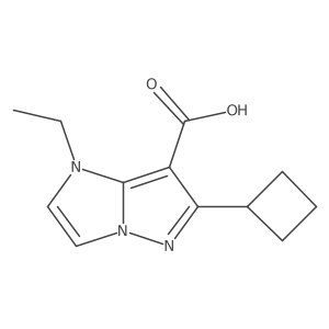 6-cyclobutyl-1-ethyl-imidazo[1,2-b]pyrazole-7-carboxylic acid Structure