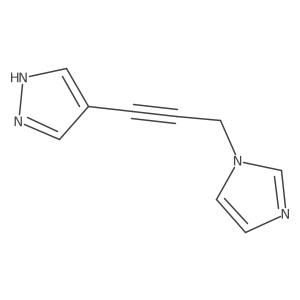 4-[3-(1H-imidazol-1-yl)prop-1-yn-1-yl]-1H-pyrazole Structure