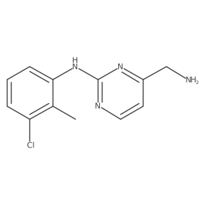 4-(aminomethyl)-N-(3-chloro-2-methylphenyl)pyrimidin-2-amine结构式