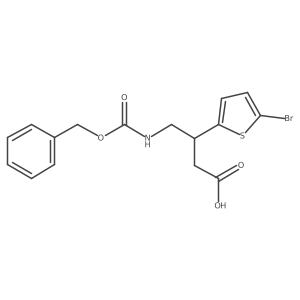 4-{[(Benzyloxy)carbonyl]amino}-3-(5-bromothiophen-2-yl)butanoic acid Structure