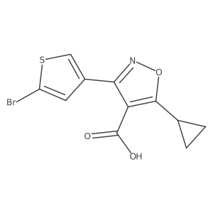 3-(5-Bromothiophen-3-yl)-5-cyclopropyl-1,2-oxazole-4-carboxylic acid结构式