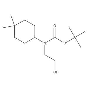 tert-butyl N-(4,4-dimethylcyclohexyl)-N-(2-hydroxyethyl)carbamate Structure