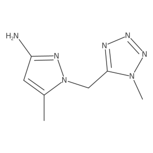 5-methyl-1-[(1-methyl-1H-1,2,3,4-tetrazol-5-yl)methyl]-1H-pyrazol-3-amine Structure