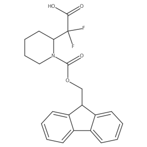 2-(1-{[(9H-fluoren-9-yl)methoxy]carbonyl}piperidin-2-yl)-2,2-difluoroacetic acid Structure