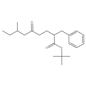 tert-butyl N-benzyl-N-(5-methyl-3-oxoheptyl)carbamate结构式