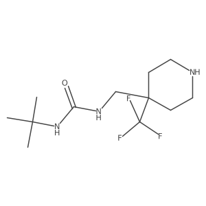 3-Tert-butyl-1-{[4-(trifluoromethyl)piperidin-4-yl]methyl}urea结构式