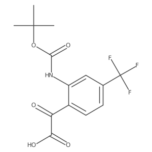 2-[2-(Boc-amino)-4-(trifluoromethyl)phenyl]-2-oxoacetic Acid结构式