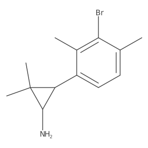 3-(3-Bromo-2,4-dimethylphenyl)-2,2-dimethylcyclopropan-1-amine结构式