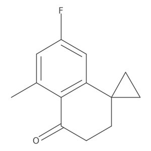 7'-fluoro-5'-methyl-3',4'-dihydro-2'H-spiro[cyclopropane-1,1'-naphthalene]-4'-one结构式