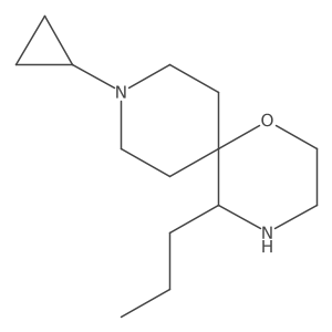 9-Cyclopropyl-5-propyl-1-oxa-4,9-diazaspiro[5.5]undecane结构式