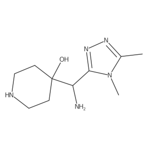 4-[amino(dimethyl-4H-1,2,4-triazol-3-yl)methyl]piperidin-4-ol结构式