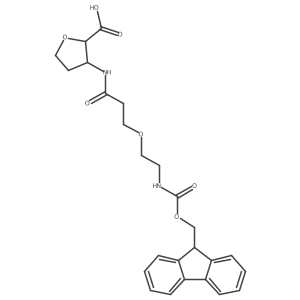 3-{3-[2-({[(9H-fluoren-9-yl)methoxy]carbonyl}amino)ethoxy]propanamido}oxolane-2-carboxylic acid Structure