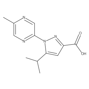 1-(5-methylpyrazin-2-yl)-5-(propan-2-yl)-1H-pyrazole-3-carboxylic acid结构式