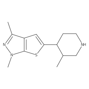 4-{1,3-dimethyl-1H-thieno[2,3-c]pyrazol-5-yl}-3-methylpiperidine Structure