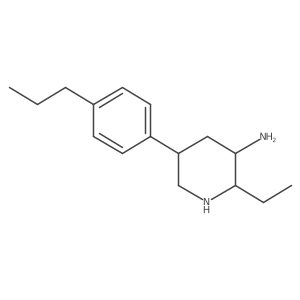 2-Ethyl-5-(4-propylphenyl)piperidin-3-amine结构式